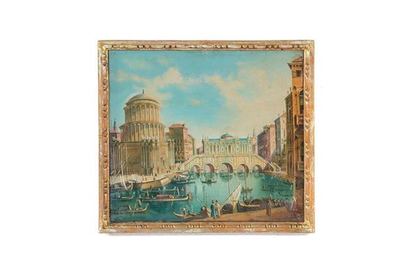 Vincenzo Chilone - Veduta del ponte di Rialto sec