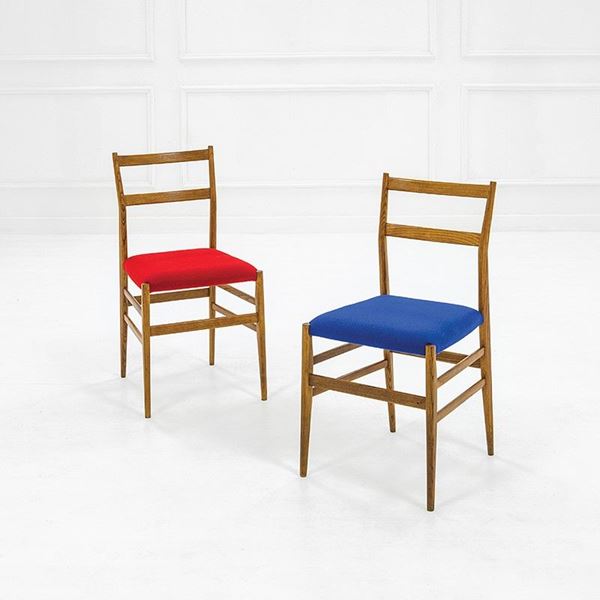 Gio Ponti - Due sedie mod. Leggera
Legno 