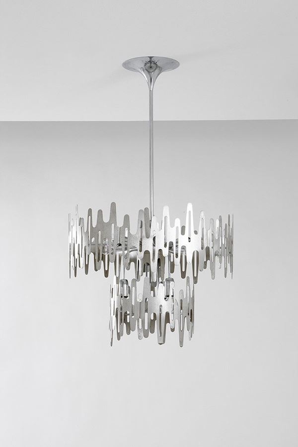 Sciolari - Lampadario
Metallo cromato, a