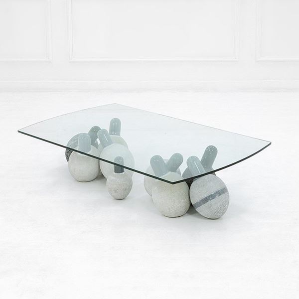 Giulio Lazzotti : Tavolino mod. Gregge
Marmo bi  - Asta Design - Incanto Casa d'Aste e Galleria