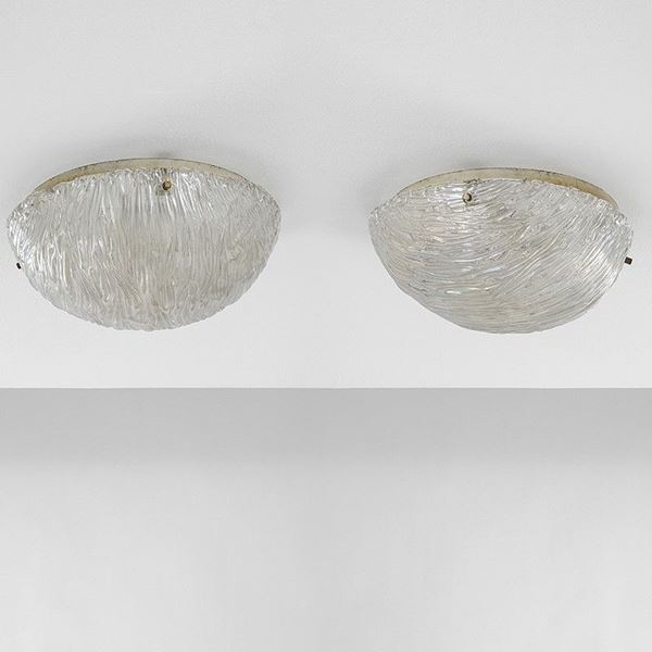 Venini : Due plafoniere della serie Bam  - Asta Design - Incanto Casa d'Aste e Galleria