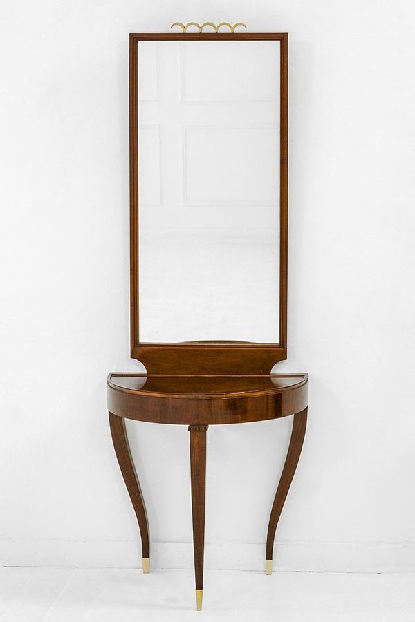 Gio Ponti (attr.) - Console con specchiera
Ottone