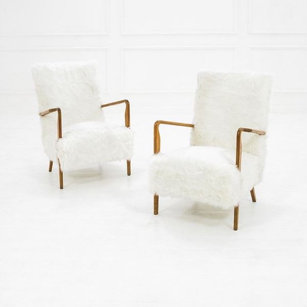 Due poltrone
Legno di faggio,  - Auction Design - Incanto Casa d'Aste e Galleria