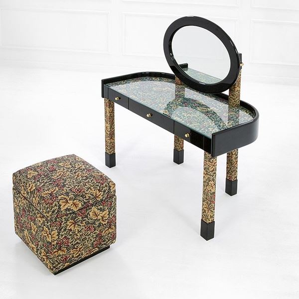 Franco Maria Ricci - Coiffeuse con sgabello
Legno 