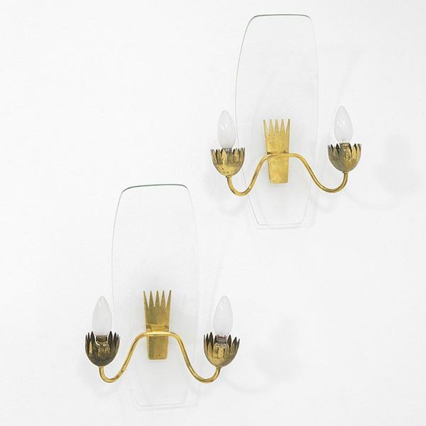 Pietro Chiesa : Due lampade da parete
Ottone   - Auction Design - Incanto Casa d'Aste e Galleria