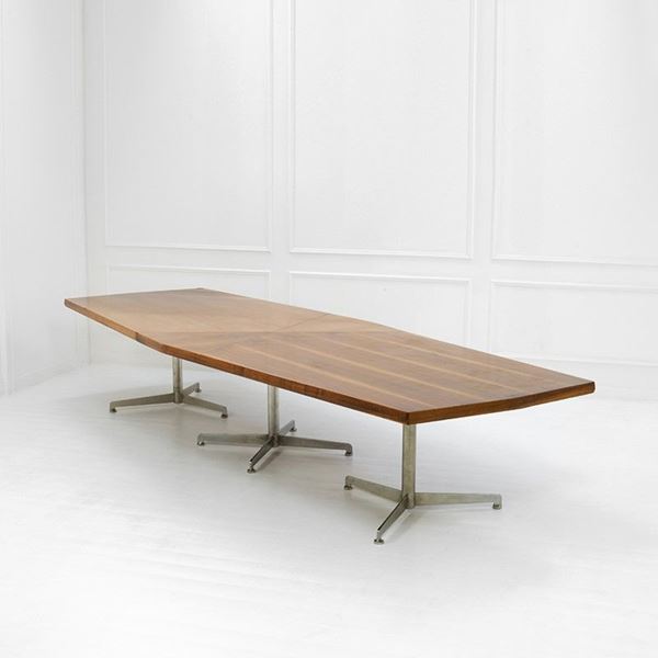 Osvaldo Borsani : Grande tavolo da riunioni mod.  - Auction Design - Incanto Casa d'Aste e Galleria