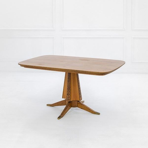 Pier Luigi Colli : Tavolo 
Legno di noce, ottone  - Auction Design - Incanto Casa d'Aste e Galleria