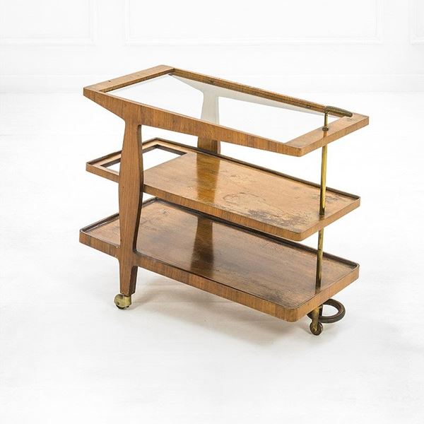 Pier Luigi Colli - Carrello
Legno di noce, vetro