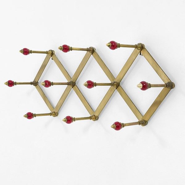 Luigi Caccia Dominioni : Appendiabiti mod. AT4
Ottone,  - Auction Design - Incanto Casa d'Aste e Galleria