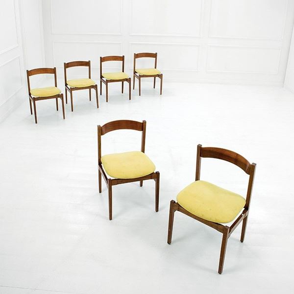 Gianfranco Frattini - Sei sedie mod. 101
Legno di p