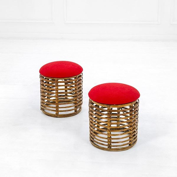 Bonacina : Due sgabelli
Canna d&#39;India, r  - Asta Design - Incanto Casa d'Aste e Galleria
