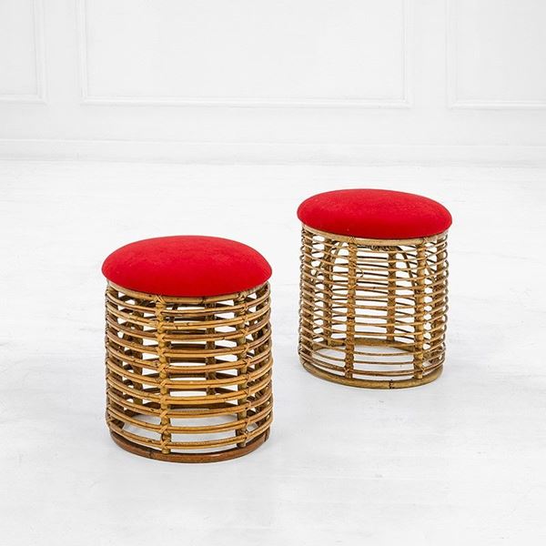 Bonacina : Due sgabelli
Canna d&#39;India, r  - Asta Design - Incanto Casa d'Aste e Galleria