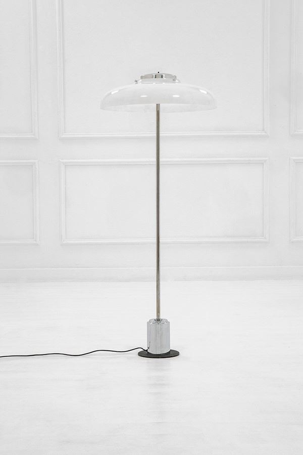 Gino Sarfatti : Rara lampada da terra mod. 100  - Auction Design - Incanto Casa d'Aste e Galleria