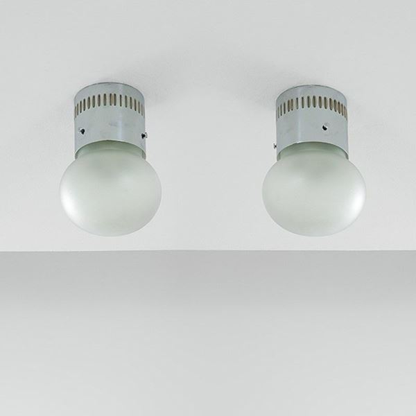 Fontana Arte - Due lampade a plafone mod. 240