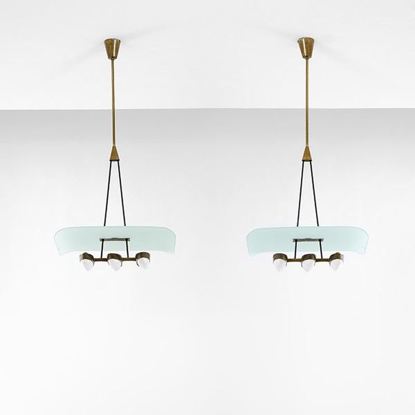 Due lampadari
Ottone lucido,   - Auction Design - Incanto Casa d'Aste e Galleria