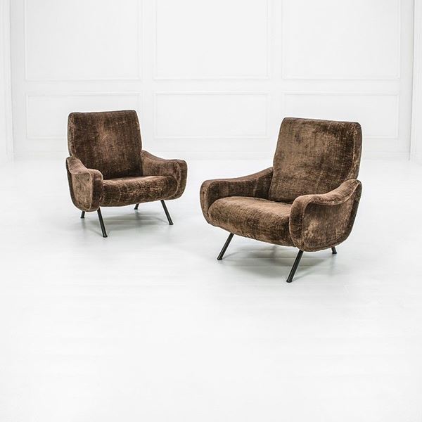 Marco Zanuso : Due poltrone mod. Lady
Tubola  - Asta Design - Incanto Casa d'Aste e Galleria