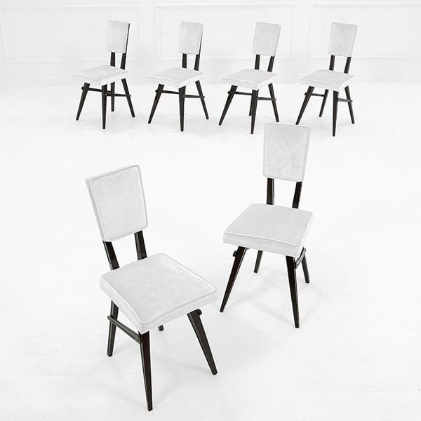Scuola di Torino : Sei sedie
Legno smaltato, ott  - Auction Design - Incanto Casa d'Aste e Galleria