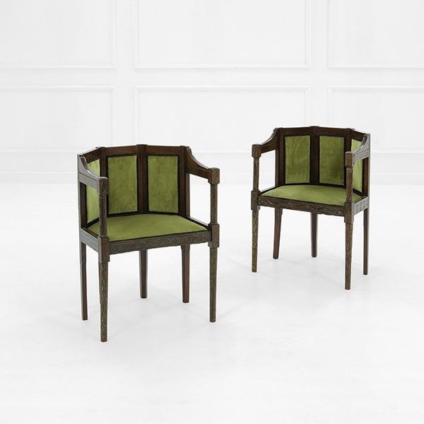 Ettore Zaccari : Due poltroncine a pozzetto
Le  - Asta Design - Incanto Casa d'Aste e Galleria
