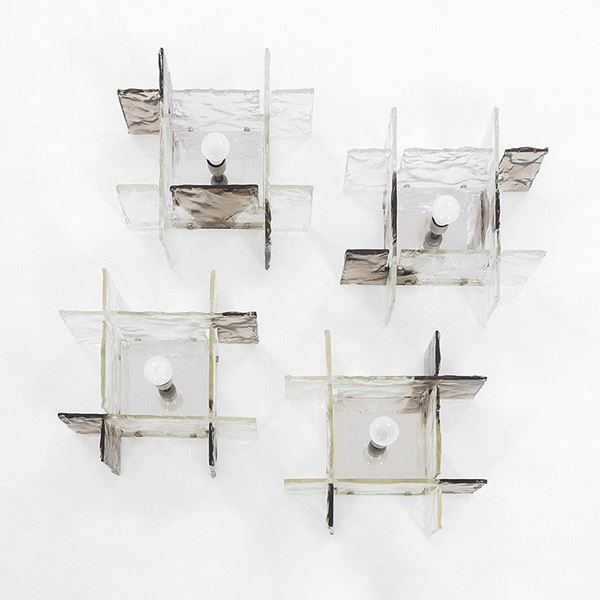 AV Mazzega : Quattro lampade da parete
Met  - Auction Design - Incanto Casa d'Aste e Galleria