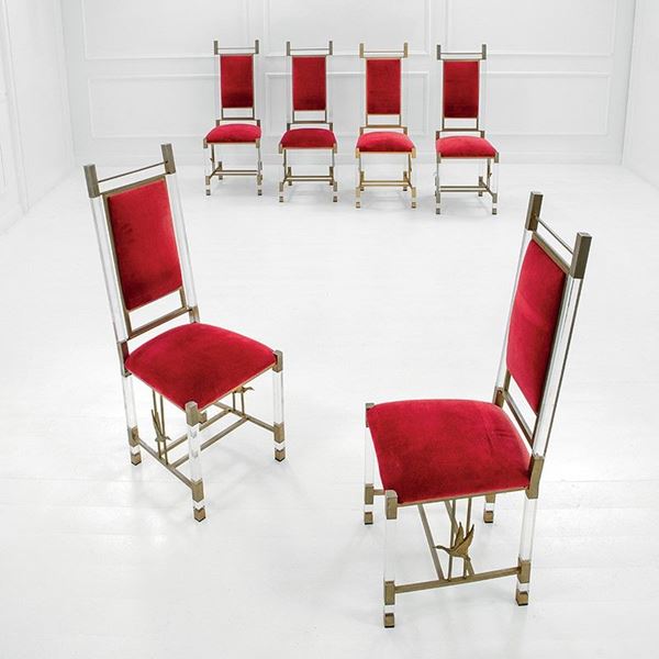 Antonio Pavia : Sei sedie
Plexiglass, metallo  - Asta Design - Incanto Casa d'Aste e Galleria