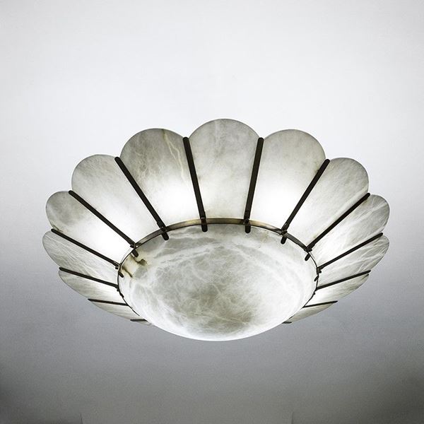 Lampadario 
Ottone brunito, a