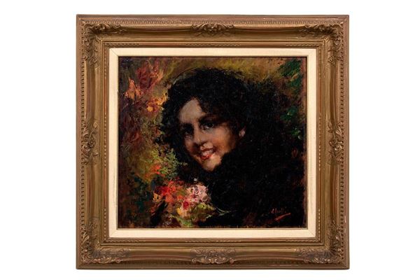 Vincenzo Irolli : Ragazza tra i fiori
Olio su t  - Auction Antiquariato - Incanto Casa d'Aste e Galleria