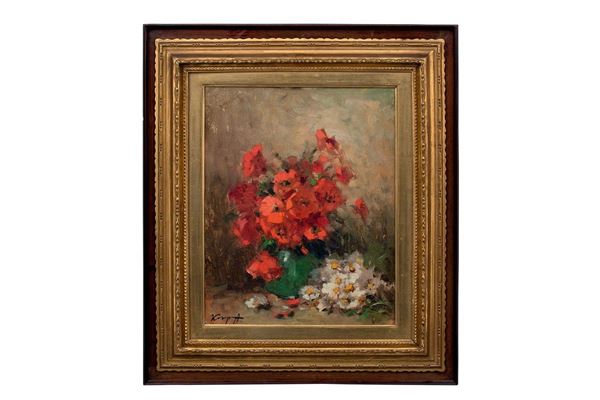 Ivan Karpoff : Vaso con fiori
Olio su tela f  - Asta Antiquariato - Incanto Casa d'Aste e Galleria