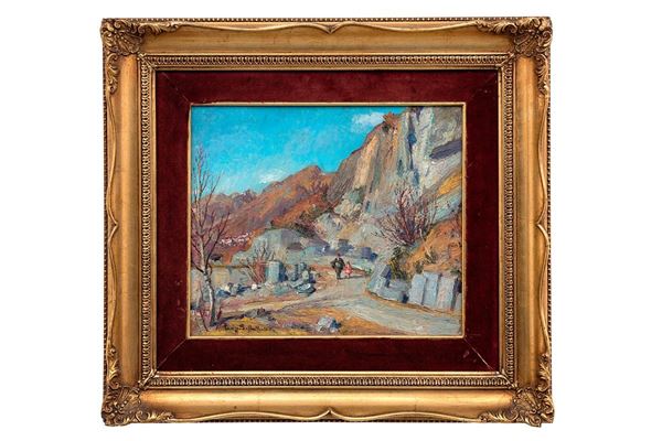 Luigi Boffa Tarlatta : Visita alle cave
Olio su comp  - Asta Antiquariato - Incanto Casa d'Aste e Galleria