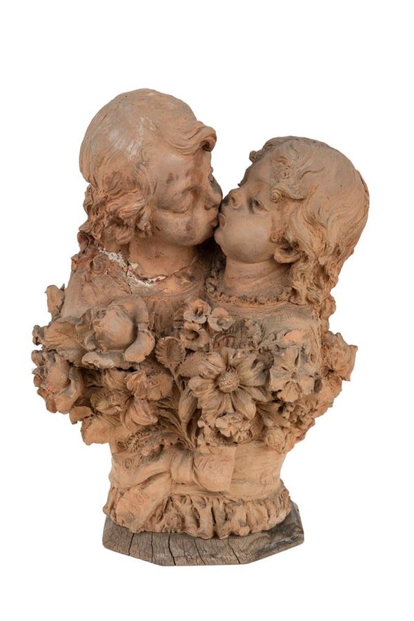 Giuseppe Sartorio Bocciolito : Il bacio
Gruppo in terracotta  - Auction Antiquariato - Incanto Casa d'Aste e Galleria