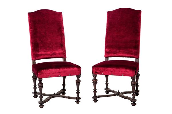 Coppia di seggioloni a schiena  - Auction Antiquariato - Incanto Casa d'Aste e Galleria