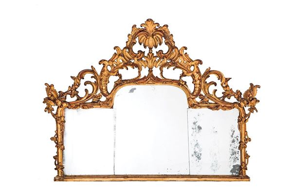 Caminiera in legno scolpito e   - Auction Antiquariato - Incanto Casa d'Aste e Galleria