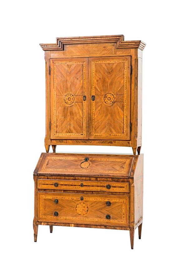 Doppiocorpo impiallacciato in   - Asta Antiquariato - Incanto Casa d'Aste e Galleria