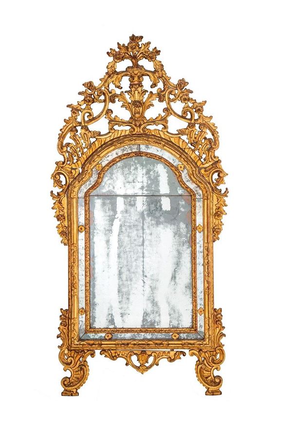 Specchiera con cornice e fregi  - Asta Antiquariato - Incanto Casa d'Aste e Galleria