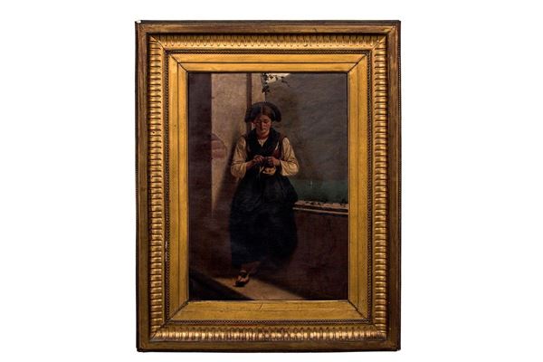 Giovanni Giani - La ricamatrice
Olio su tela f