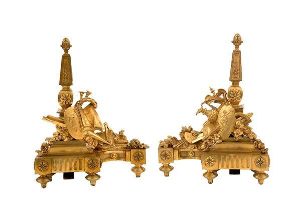 Coppia di alari in bronzo cese  - Asta Antiquariato - Incanto Casa d'Aste e Galleria