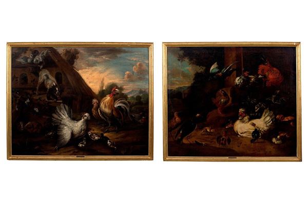 Cerchia Gysbert De Hondecoeter : Paesaggio con uccelli
Paesagg  - Asta Antiquariato - Incanto Casa d'Aste e Galleria