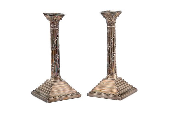 Coppia di candelieri in argent  - Asta Antiquariato - Incanto Casa d'Aste e Galleria