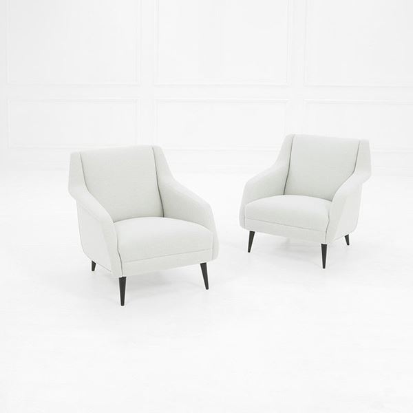 Carlo De Carli : Due poltrone mod. 806
Legno t  - Auction Design - Incanto Casa d'Aste e Galleria