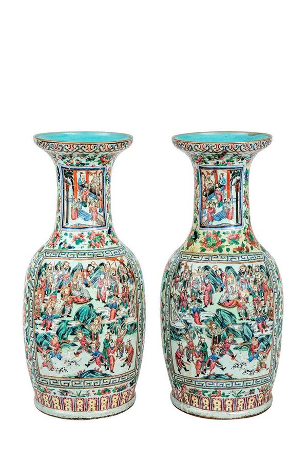 Coppia di grandi vasi in porce  - Asta Antiquariato - Incanto Casa d'Aste e Galleria
