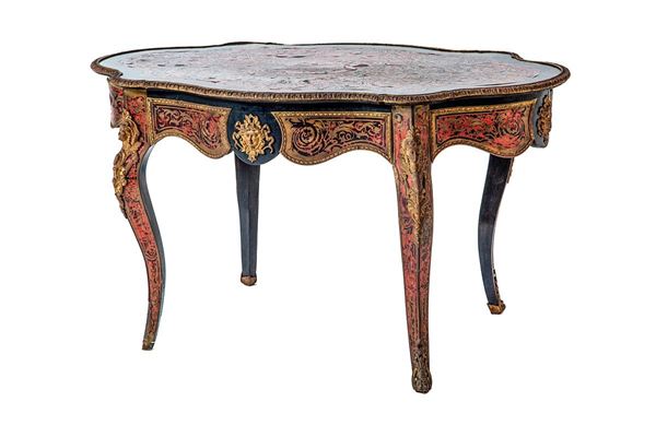 Tavolo in legno ebanizzato e i  - Auction Antiquariato - Incanto Casa d'Aste e Galleria
