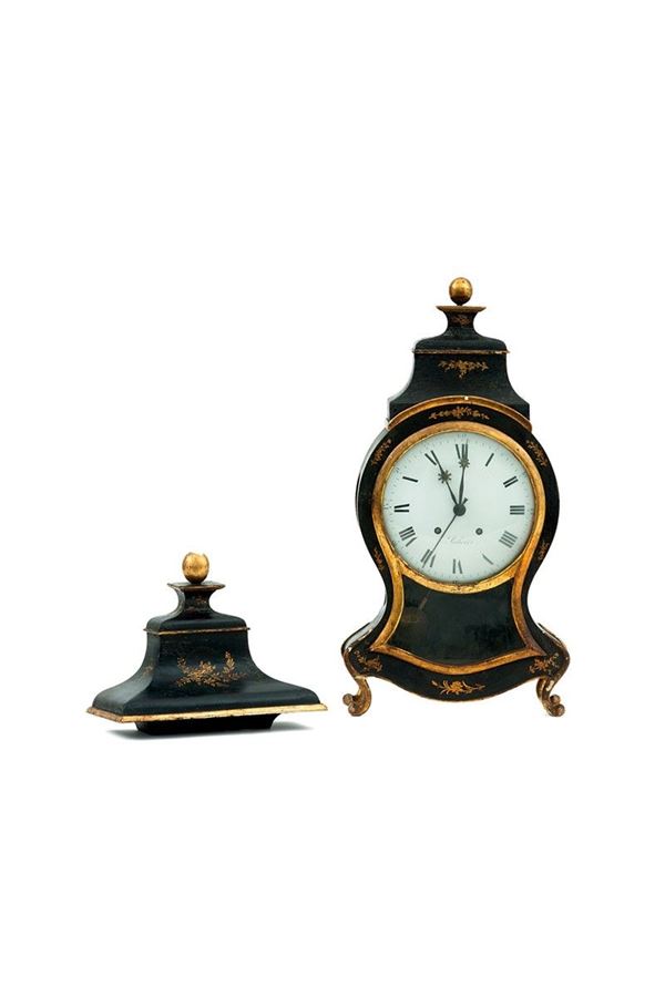 Orologio con mensola in legno   - Asta Antiquariato - Incanto Casa d'Aste e Galleria