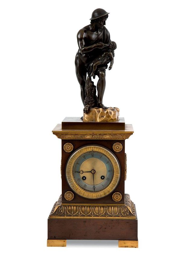 Orologio in bronzo dorato e in  - Asta Antiquariato - Incanto Casa d'Aste e Galleria