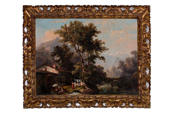 Scuola piemontese del XIX seco  - Asta Antiquariato - Incanto Casa d'Aste e Galleria