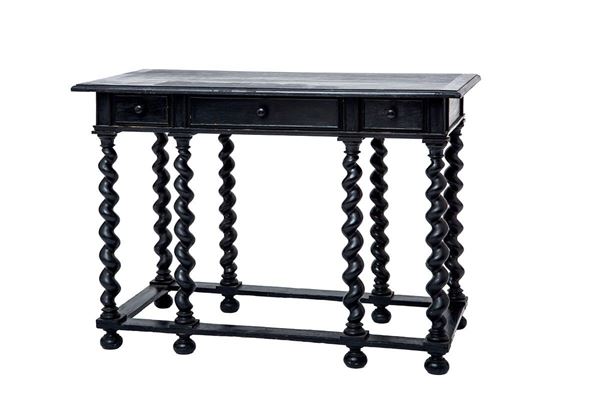 Tavolo da muro in legno ebaniz  - Auction Antiquariato - Incanto Casa d'Aste e Galleria