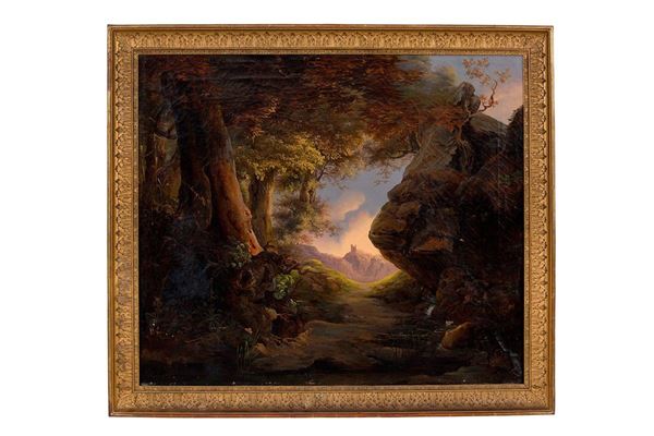 Scuola piemontese del XIX seco  - Asta Antiquariato - Incanto Casa d'Aste e Galleria