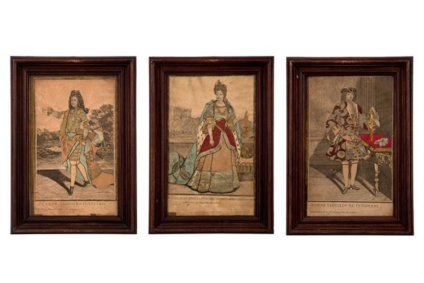 Tre broderies raffiguranti per  - Auction Antiquariato - Incanto Casa d'Aste e Galleria