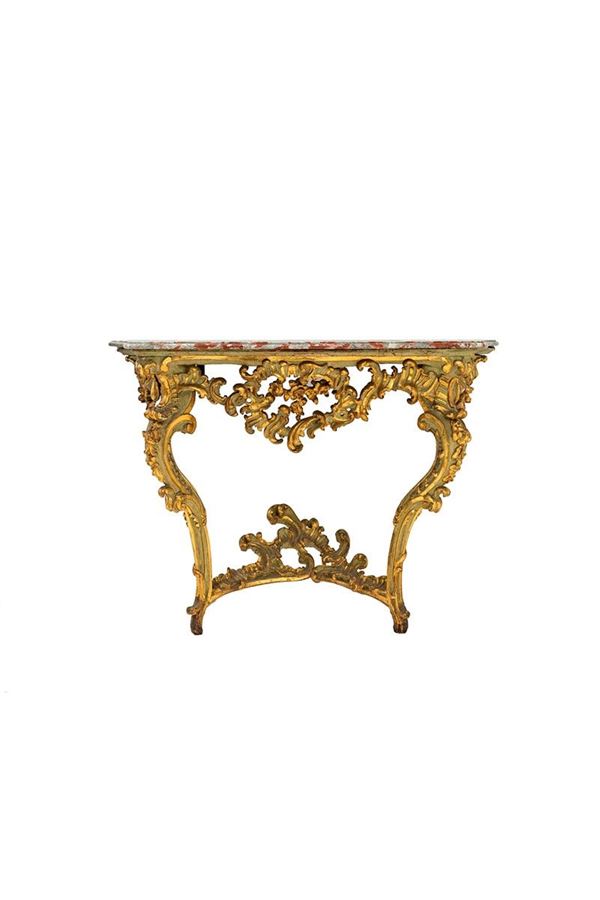 Tavolo a muro di forma mossa i  - Asta Antiquariato - Incanto Casa d'Aste e Galleria