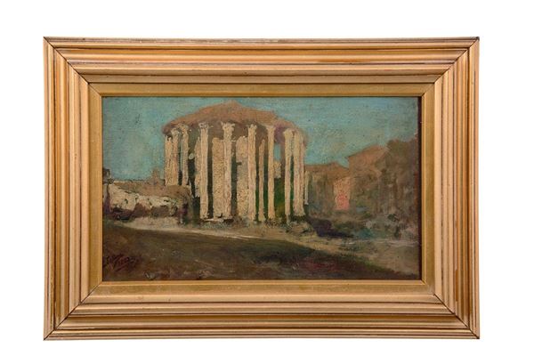 Cesare Tallone - Tempio di Vesta
Olio su tavol