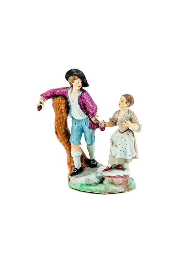 Gruppo in porcellana dipinta i  - Auction Antiquariato - Incanto Casa d'Aste e Galleria