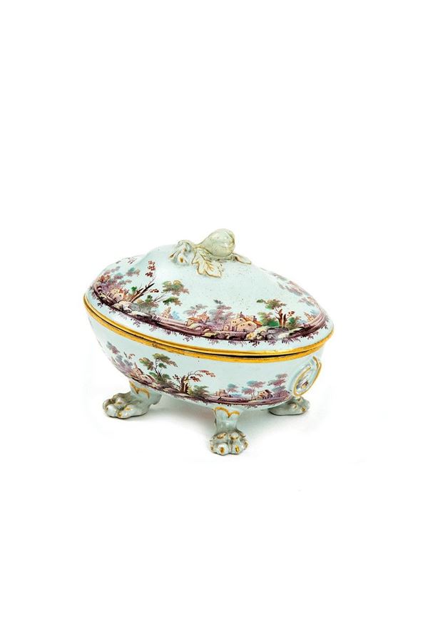 Zuccheriera di forma ovale in   - Asta Antiquariato - Incanto Casa d'Aste e Galleria